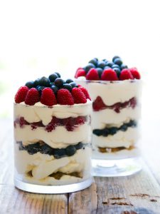 Berries 'n Cream Chocolate Chip Trifle #wishfarms #dessertsforbreakfast