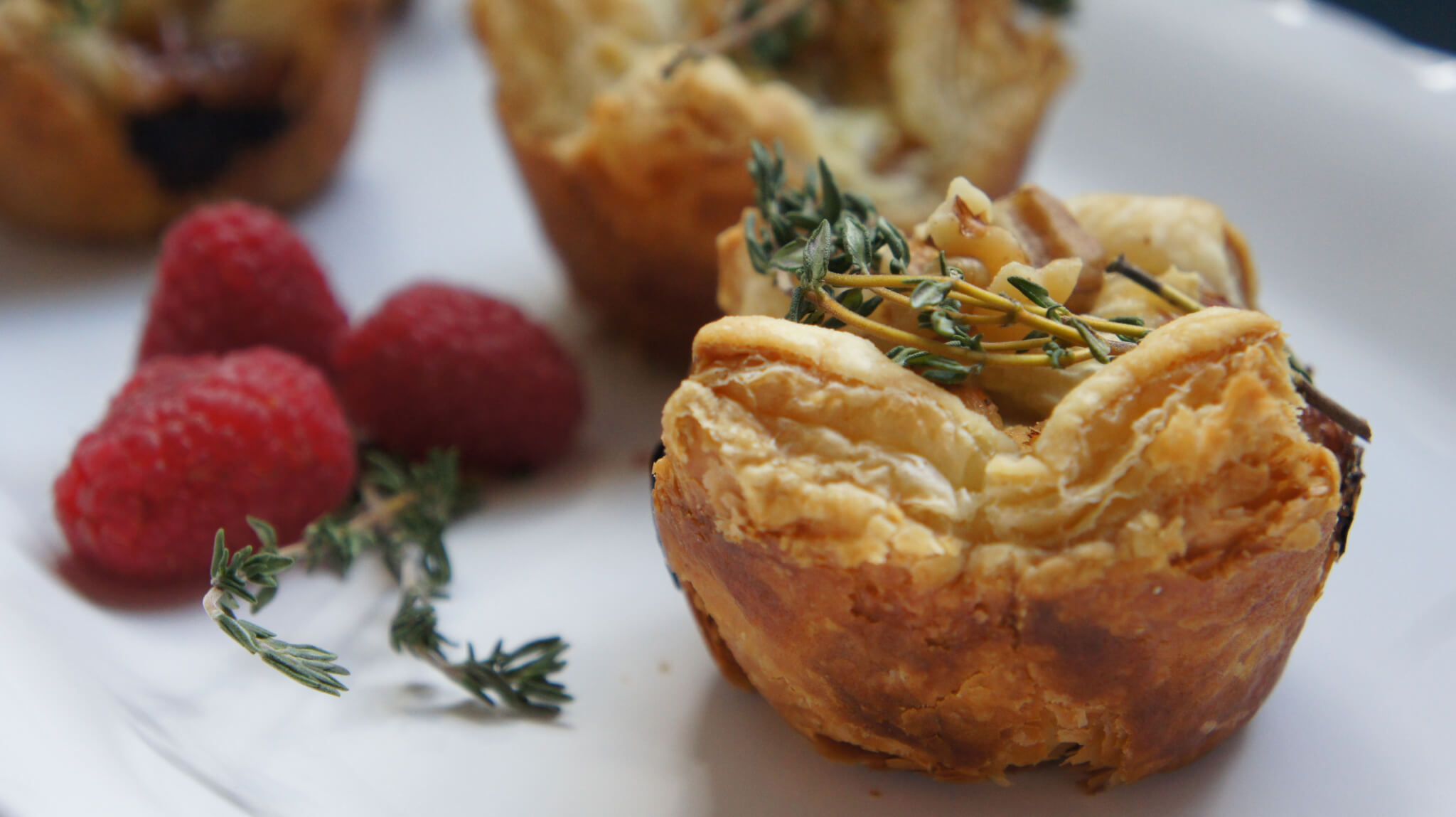 Raspberry Chicken & Brie Tartlets