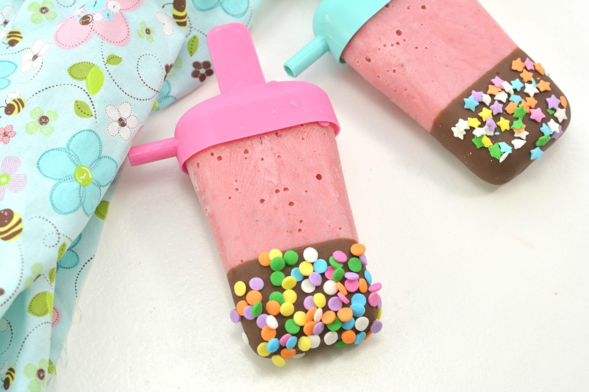 Strawberry Popsicles