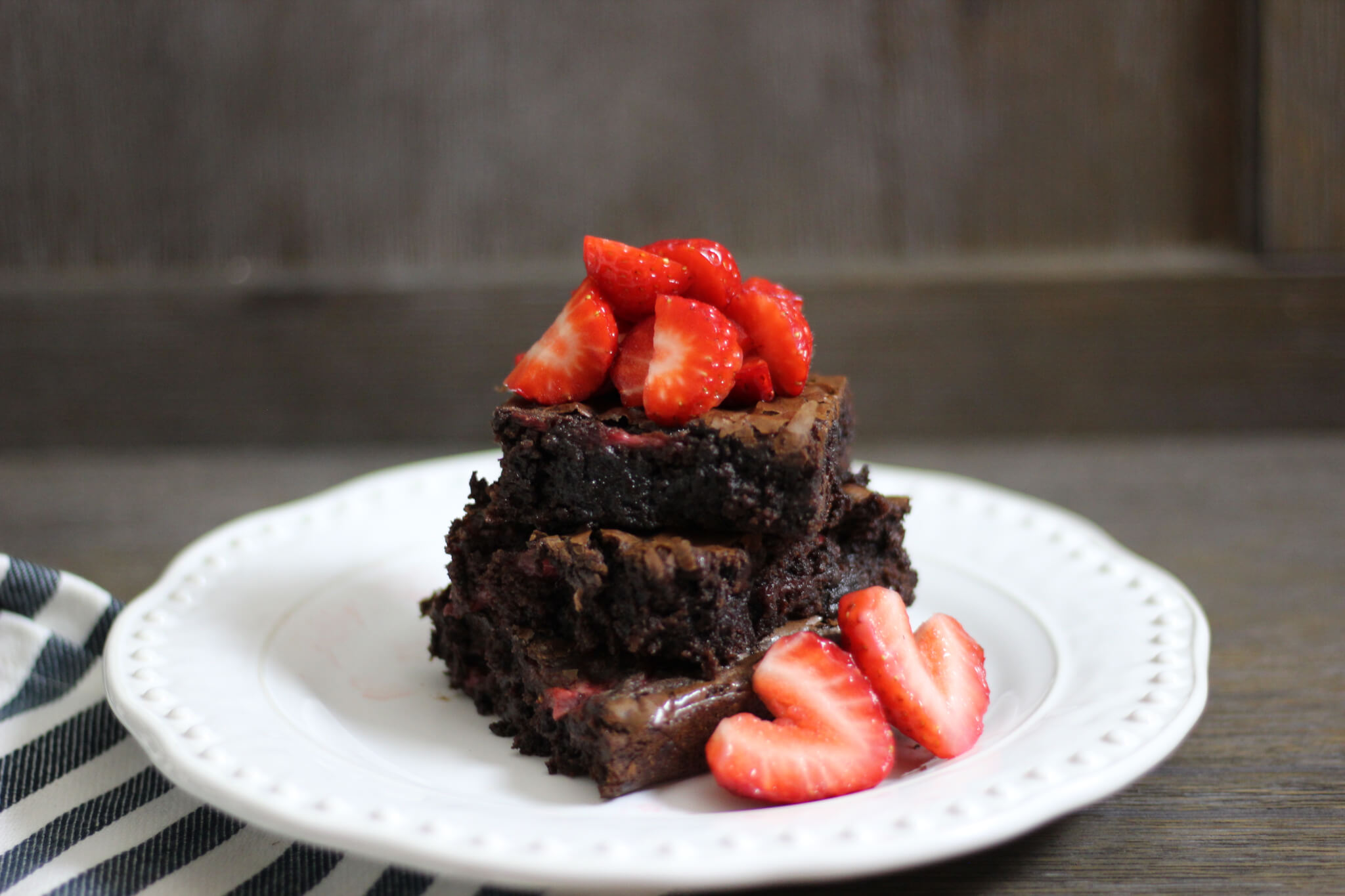 Chocolate Covered Strawberry Brownies