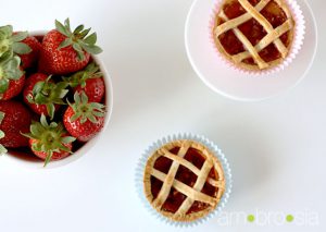 Mini Strawberry-Rhubarb Pies @ambrosia_tweets #wishfarms