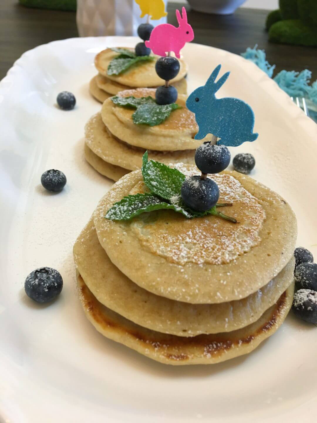 Easter Brunch Mini Blueberry Pancakes Wish Farms