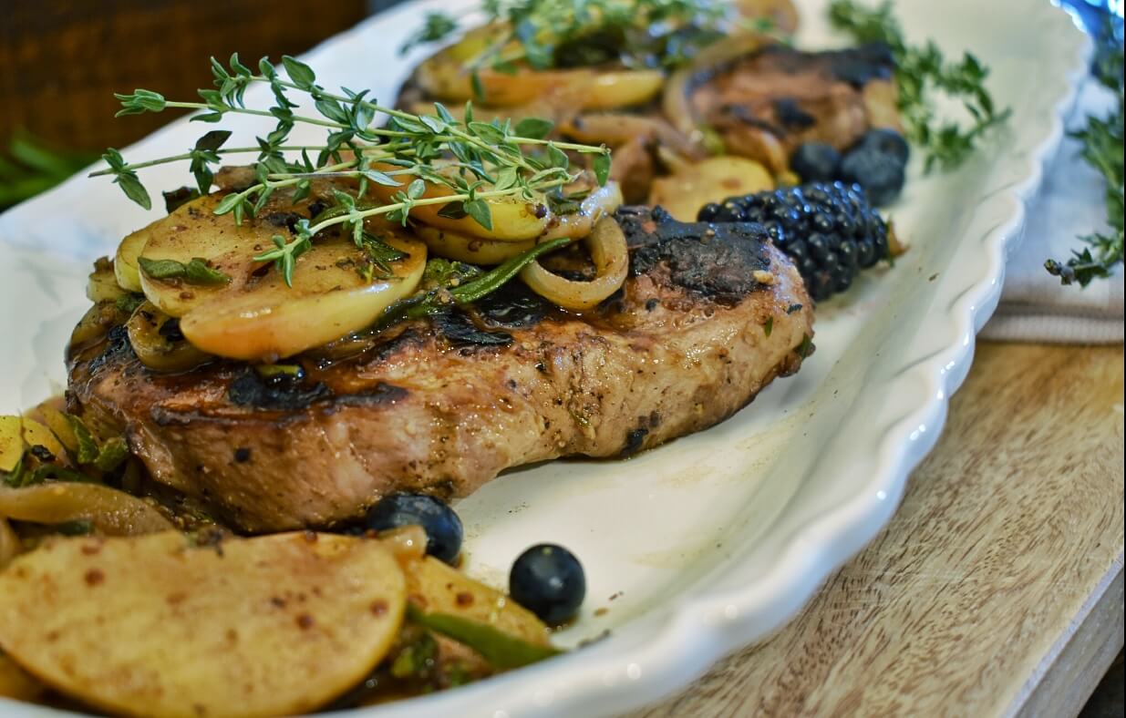 blueberry pork chops