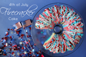 Firecracker Cake #4thofJuly #wishfarms #bakerette