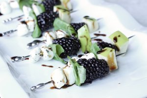 Blackberry & Apple Caprese Skewers Blackberry & Apple Caprese Skewers made with fresh blackberries from Wish Farms