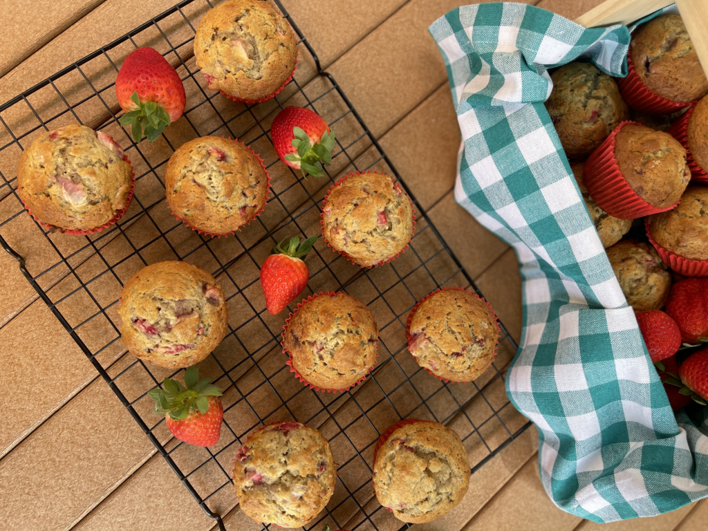 StrawberryBananaMuffins