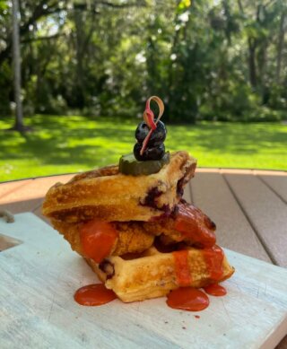 Berry Hot Chicken and Waffles Recipe