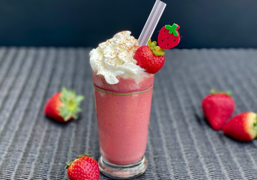 Strawberries & Cream Frappuccino Recipe from berry grower Wish Farms