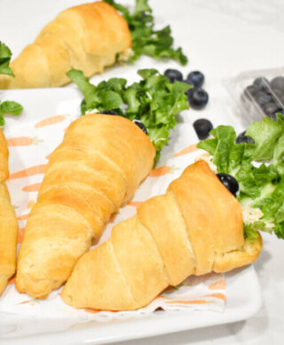 Blueberry Chicken Salad stuffed Crescent Rolls for Spring