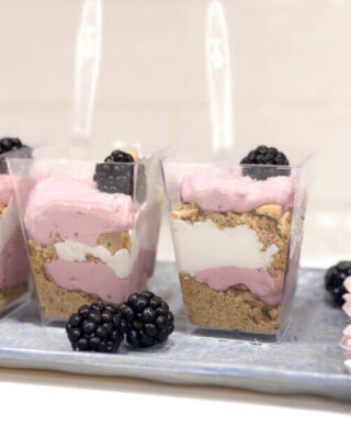 Quick and easy Blackberry Cheesecake Parfait recipe from Wish Farms