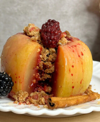 Blackberry Stuffed Apple