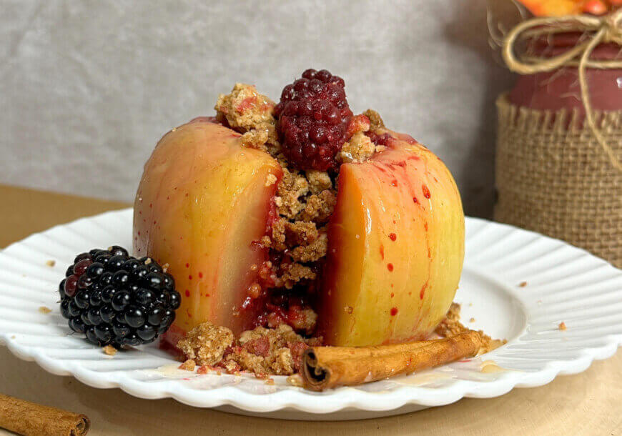 Blackberry Stuffed Apple