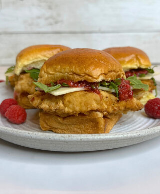 Raspberry Honey Mustard Chicken Sliders