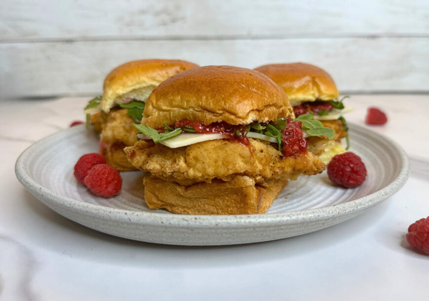 Raspberry Honey Mustard Chicken Sliders