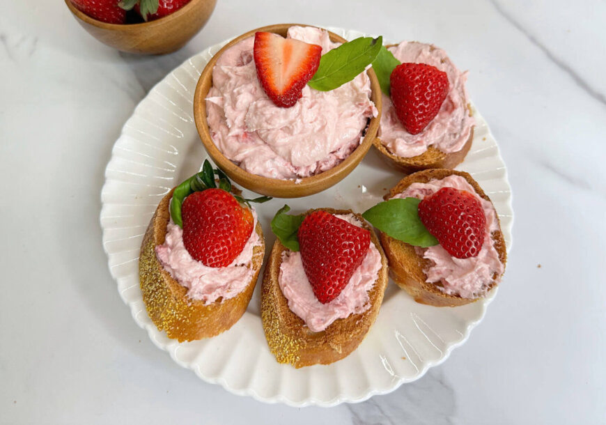 Strawberry Honey Goat Cheese Spread Recipe by Wish Farms