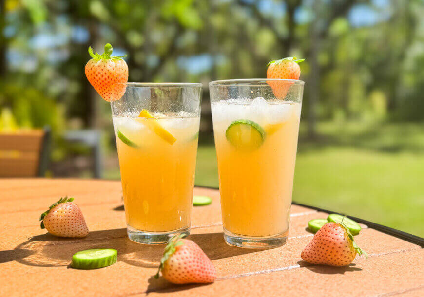 Pineberry Cucumber Lemonade
