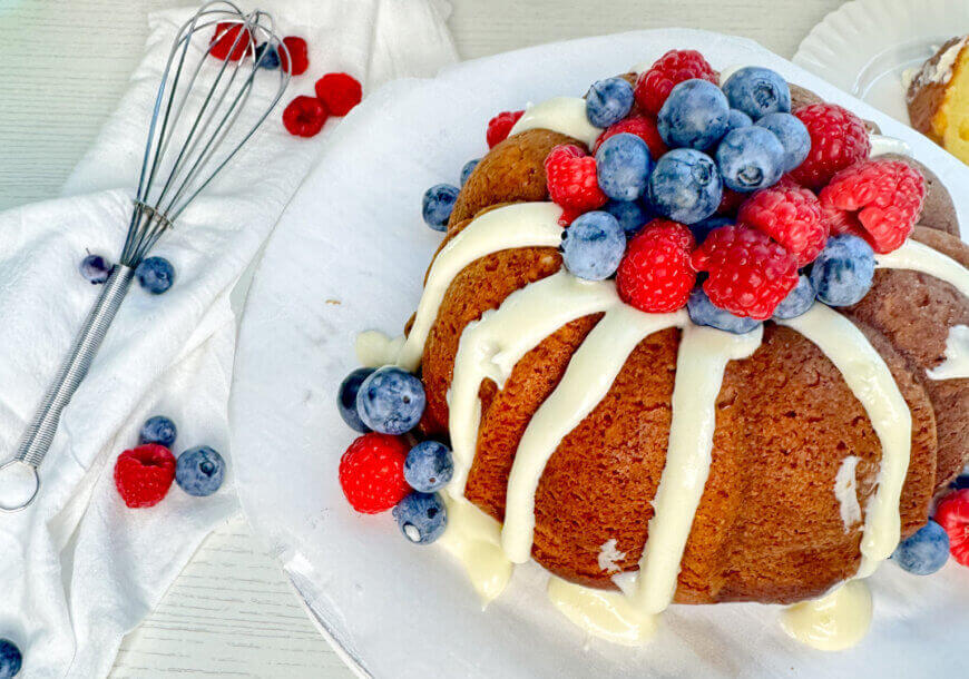 Berry Independence Bundt Cake hero